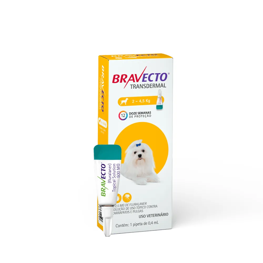 Antipulgas Bravecto Transdermal Cães 2 a 4,5 kg