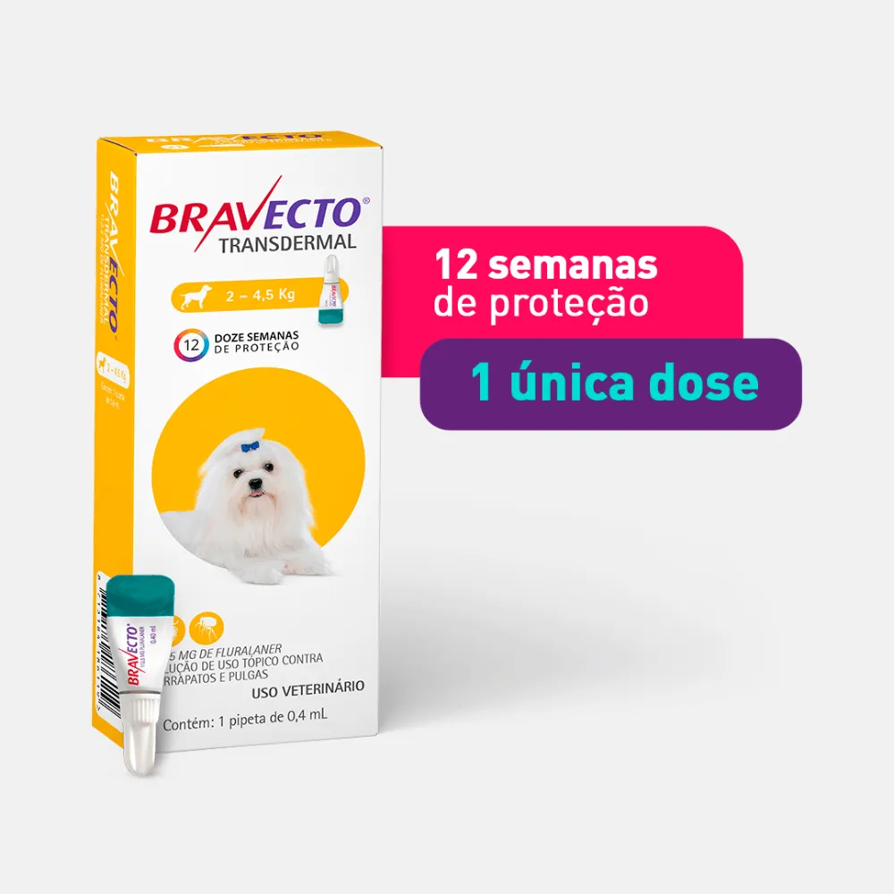 Antipulgas Bravecto Transdermal Cães 2 a 4,5 kg — foto 2