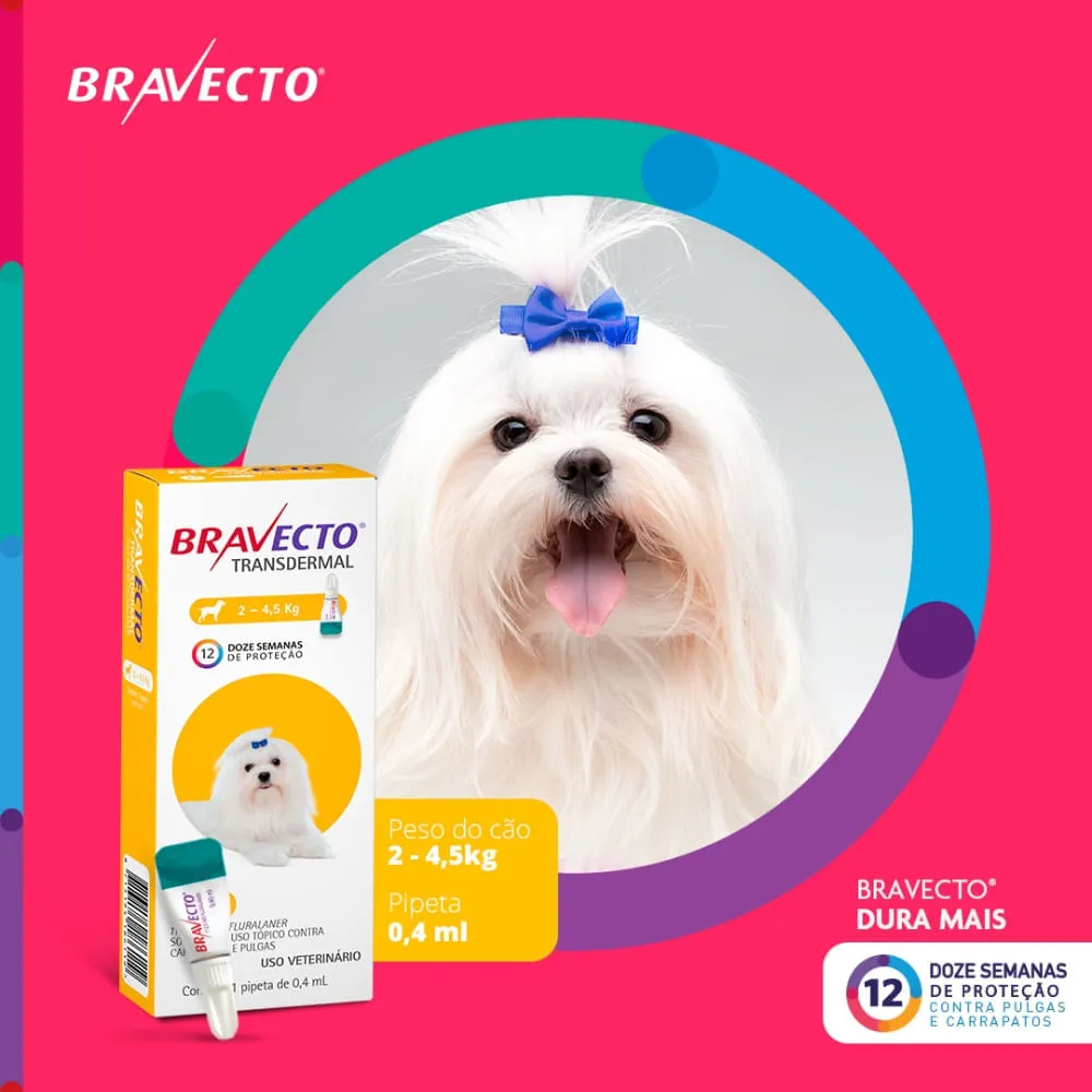 Antipulgas Bravecto Transdermal Cães 2 a 4,5 kg — foto 3