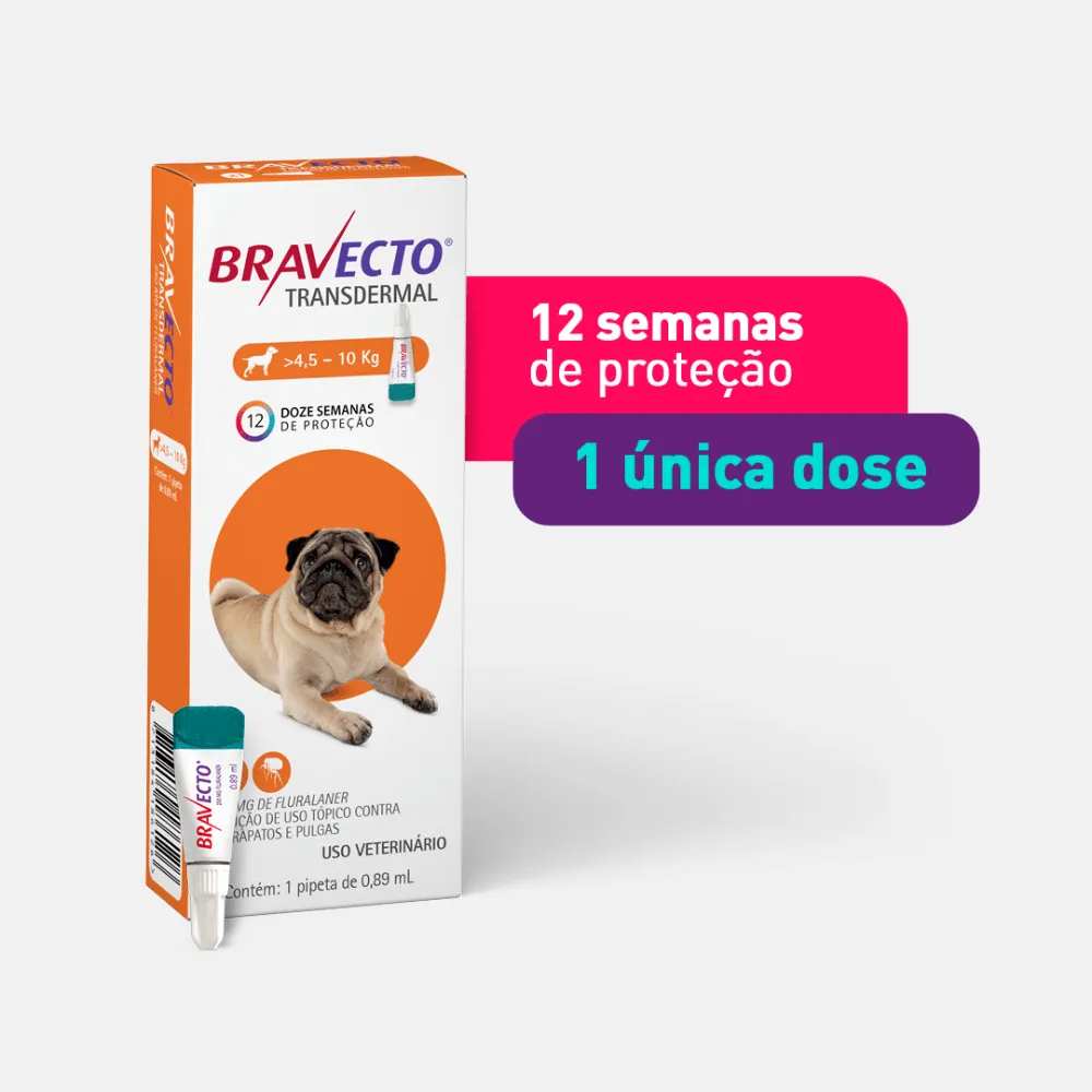 Antipulgas Bravecto Transdermal Cães 4,5 a 10kg — foto 2