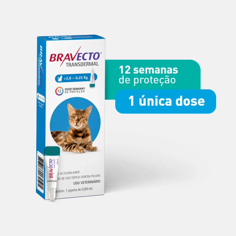 Antipulgas Bravecto Transdermal Gatos 2,8 a 6,25kg — foto 2
