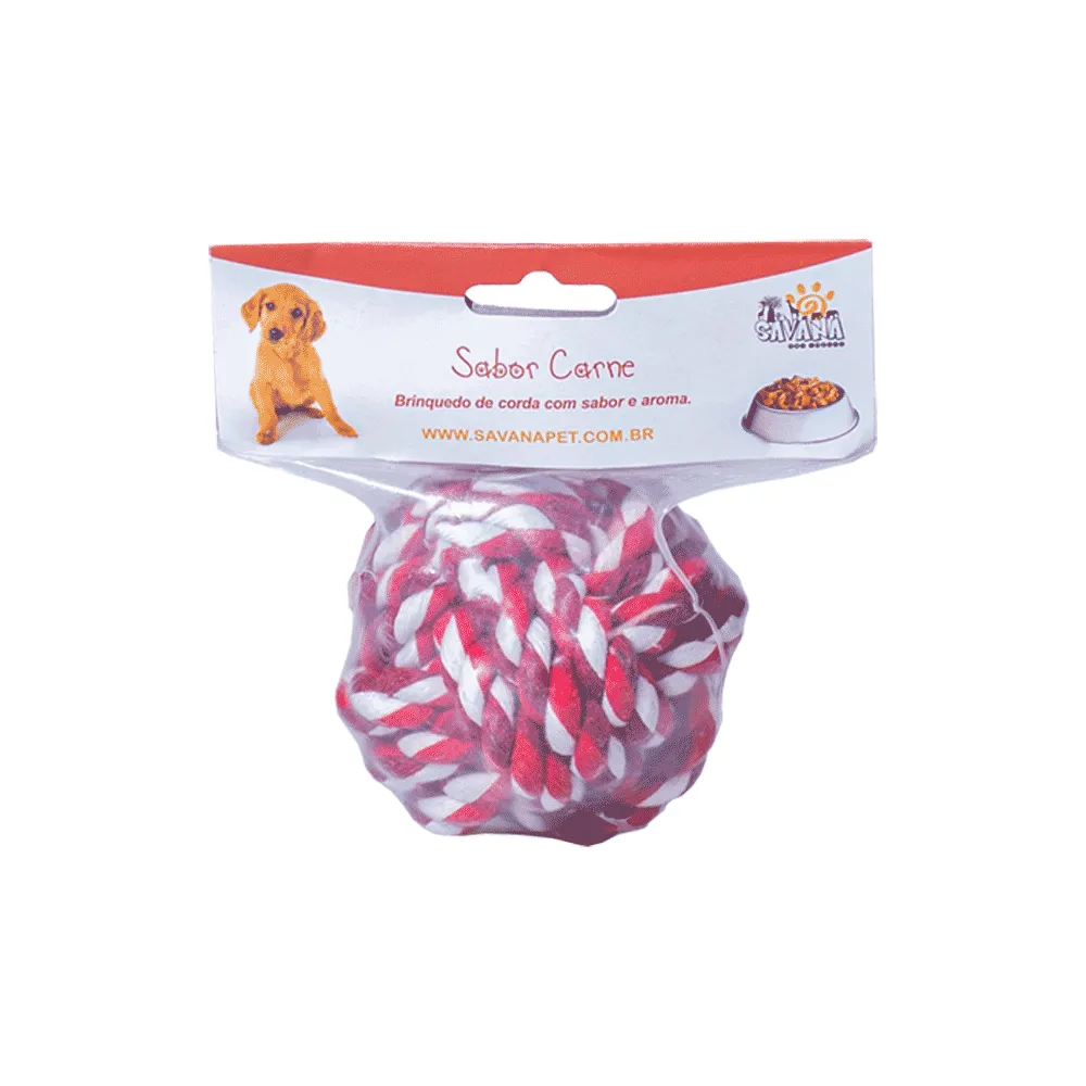Brinquedo Bola de Corda com Aroma de Carne Savana Vermelha — foto 3