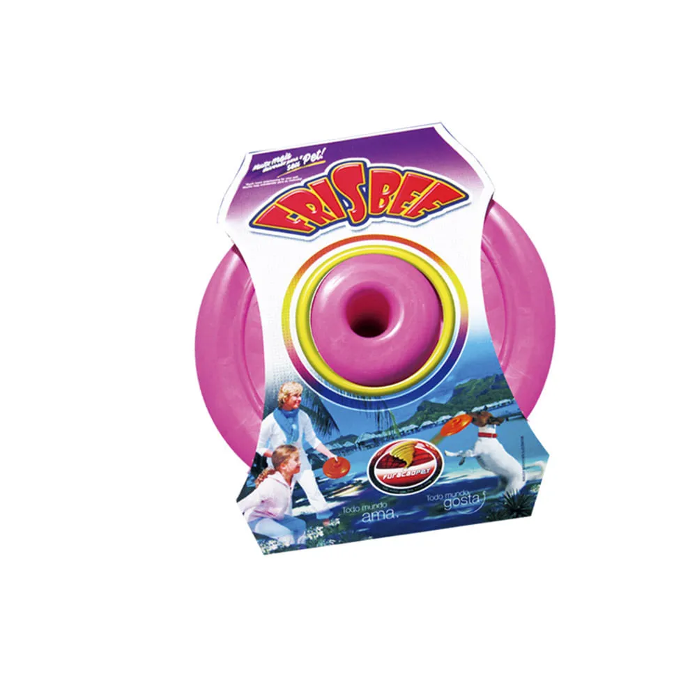 Brinquedo Borracha Frisbee Furacão Pet Rosa