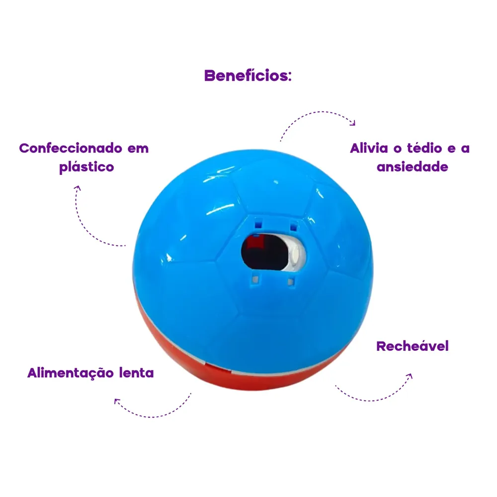 Brinquedo Comedouro Amicus Crazy Ball Vermelho e Azul — foto 5
