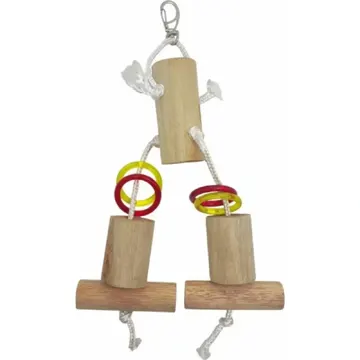 Brinquedo Cordão Pingente 4 Argolas para Papagaio Animalíssimo