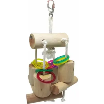 Brinquedo Cordão Pingente 8 Argolas para Papagaio Animalíssimo