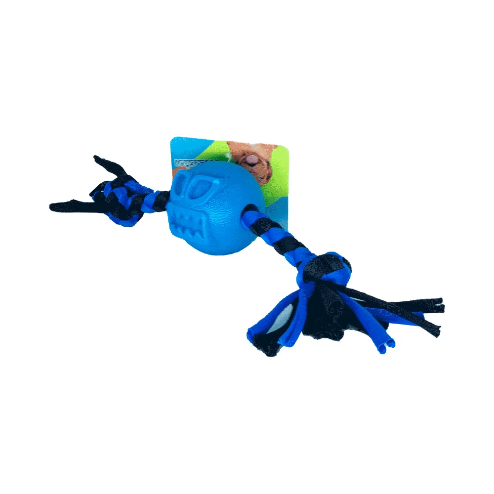 Brinquedo de Corda com Cara de Et para Cachorro Savana Azul — foto 2