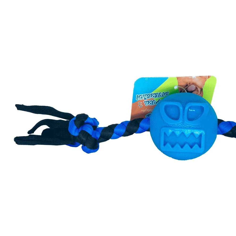 Brinquedo de Corda com Cara de Et para Cachorro Savana Azul — foto 3