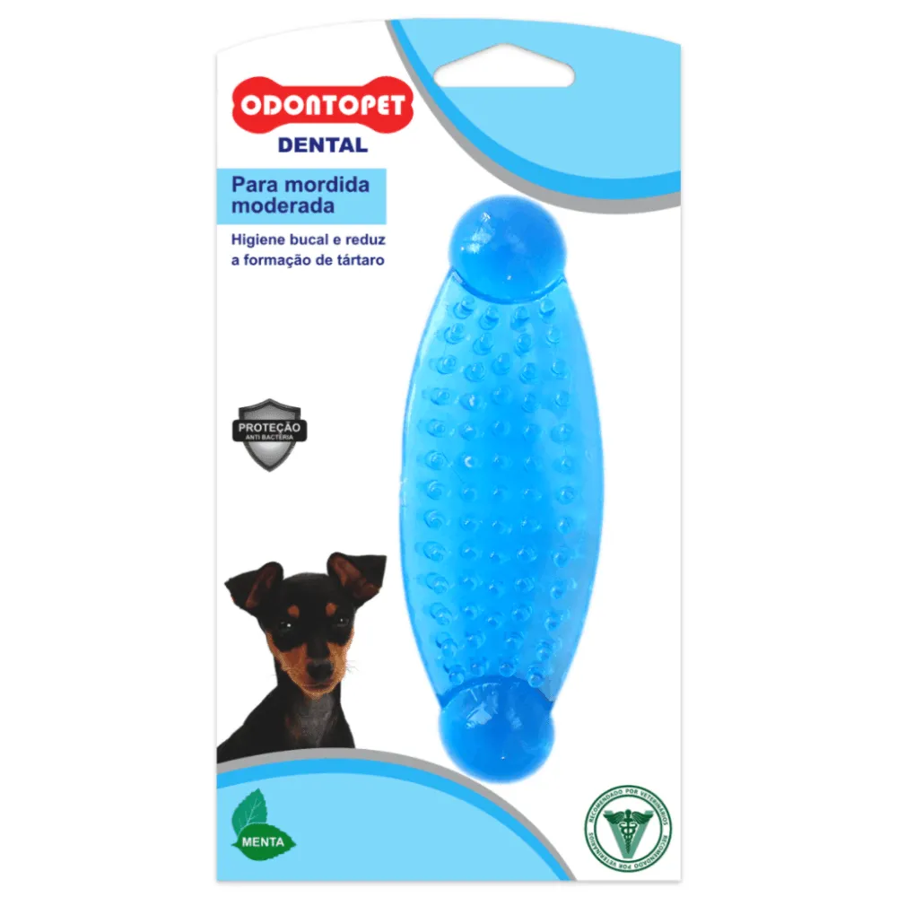 Brinquedo Dentalbone Massageador Azul Odontopet — foto 5
