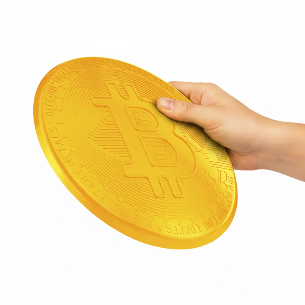 Brinquedo Fresbee Bitcoin Stark Pet Amarelo — foto 4