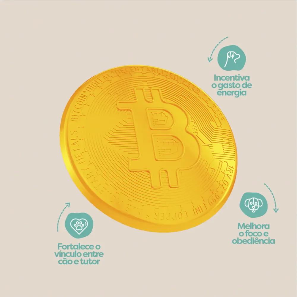 Brinquedo Fresbee Bitcoin Stark Pet Amarelo — foto 5