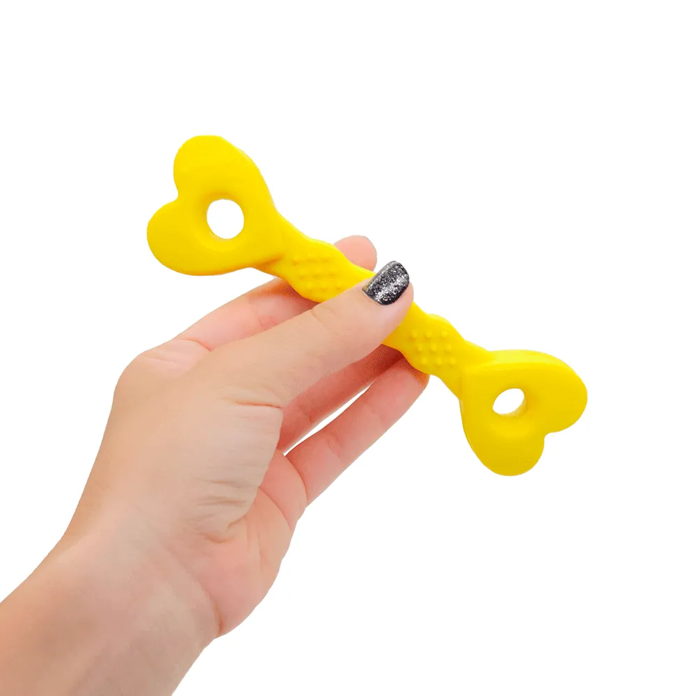 Brinquedo Halteres Coração LCM Amarelo — foto 3