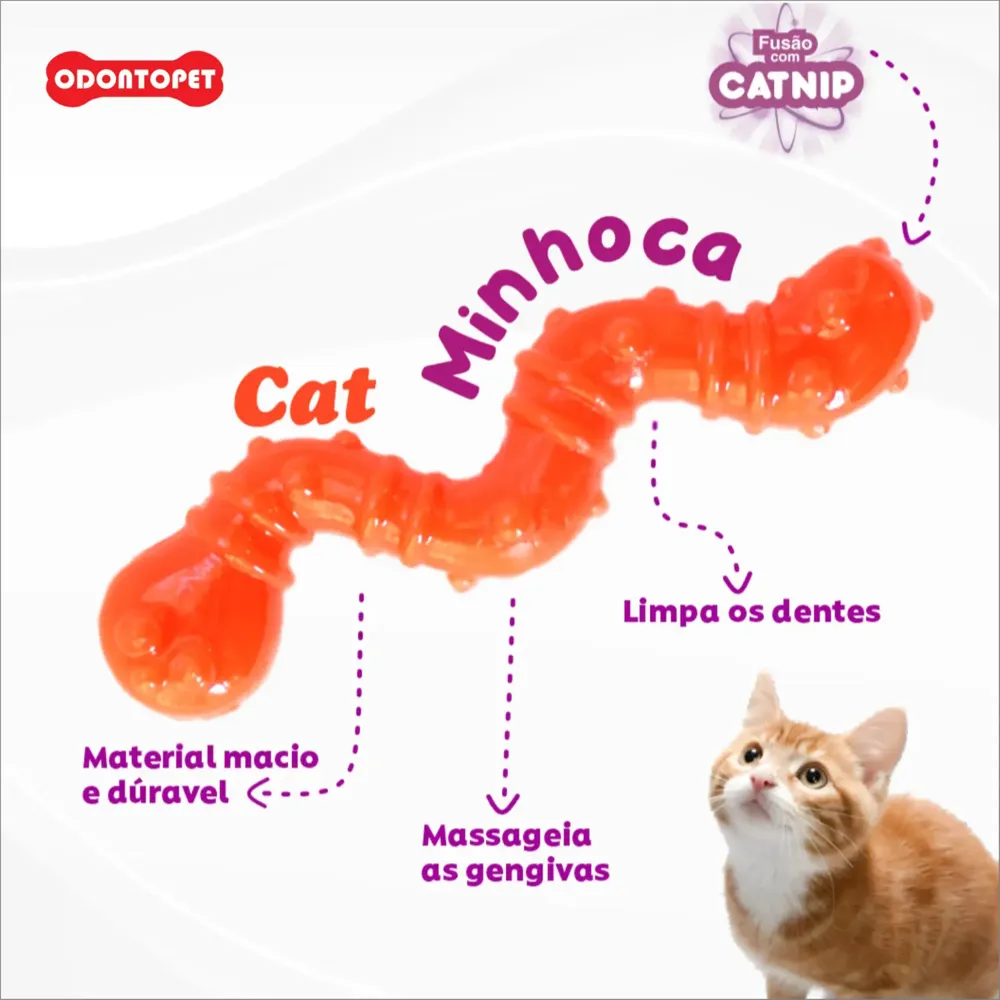 Brinquedo Minhoca com Catnip Odontopet Cat — foto 5
