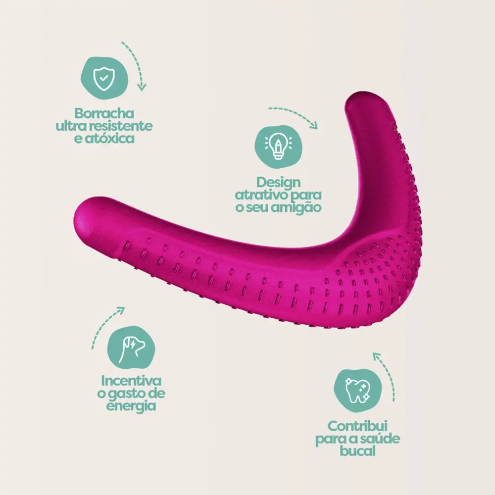Brinquedo Mordedor Boomerang Stark Pet Rosa — foto 5
