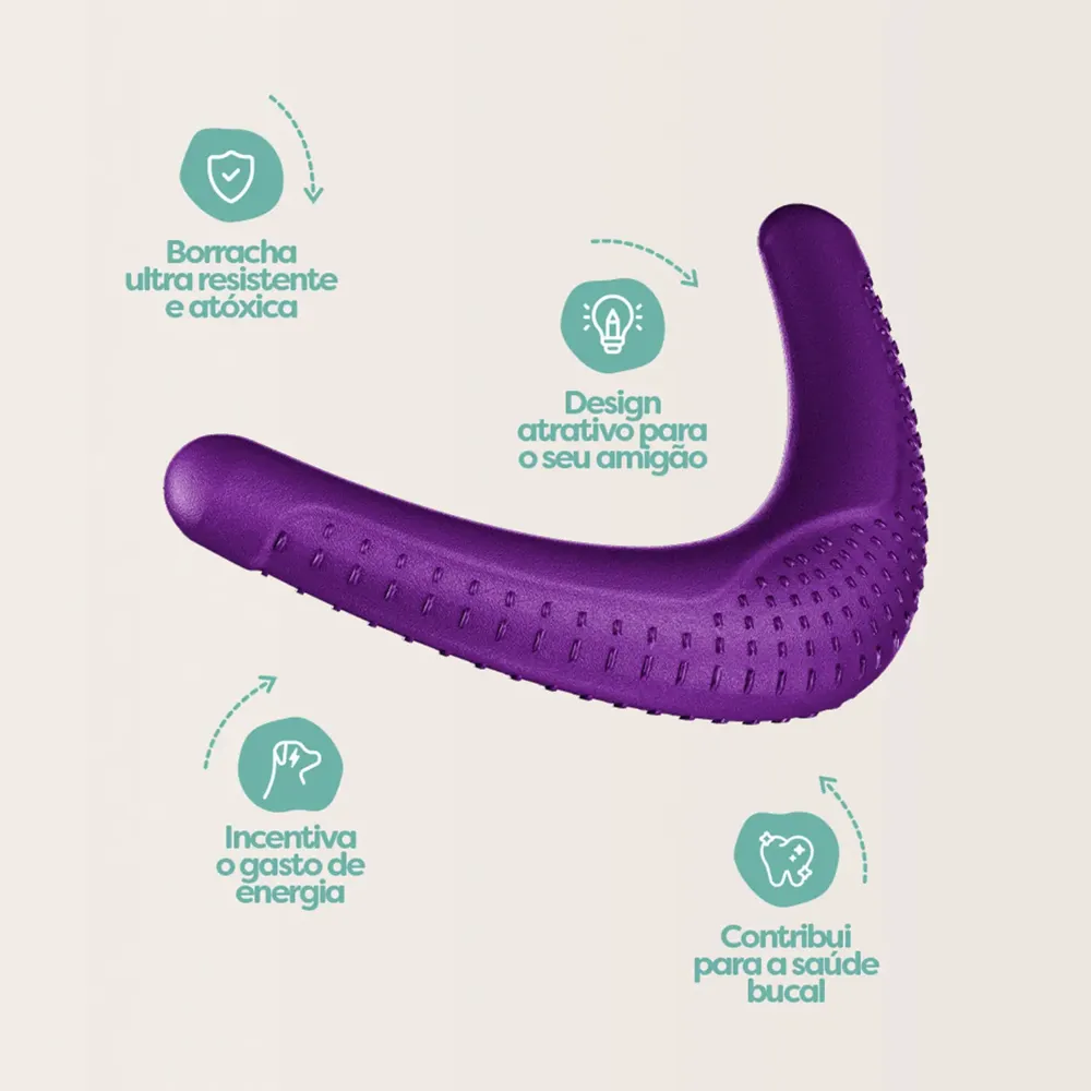 Brinquedo Mordedor Boomerang Stark Pet Roxo — foto 5