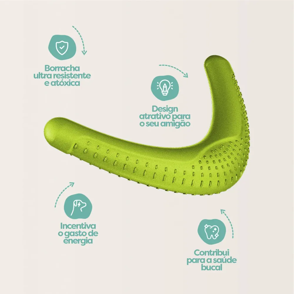 Brinquedo Mordedor Boomerang Stark Pet Verde — foto 5