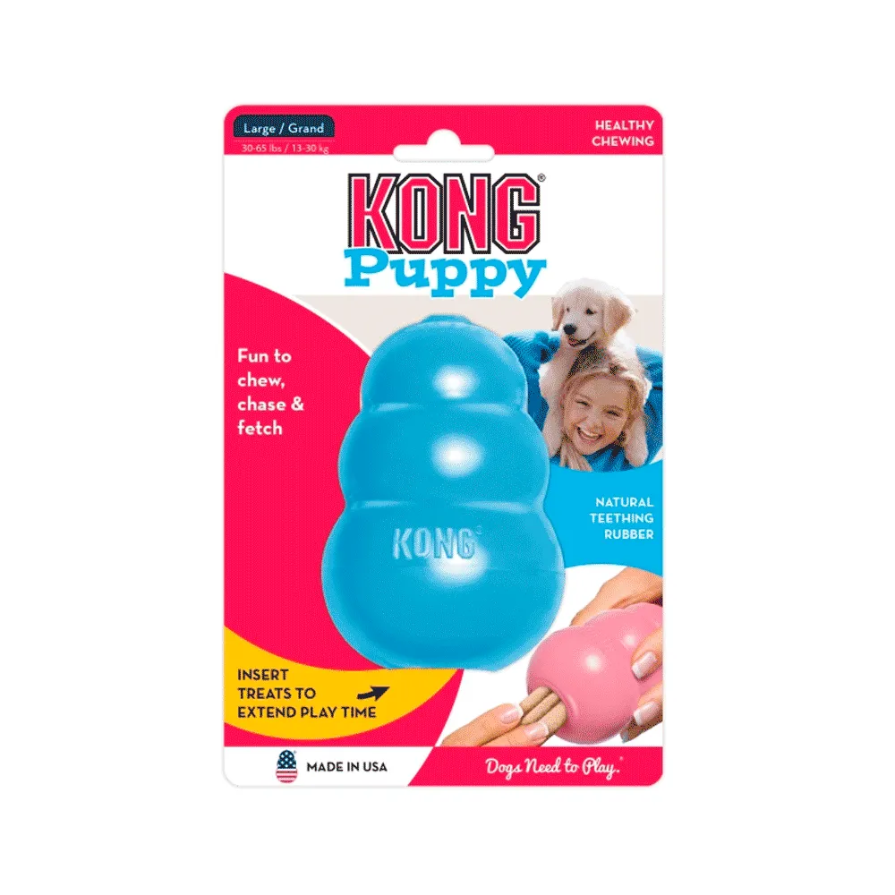 Brinquedo Mordedor Filhotes Dispenser Kong Azul — foto 2