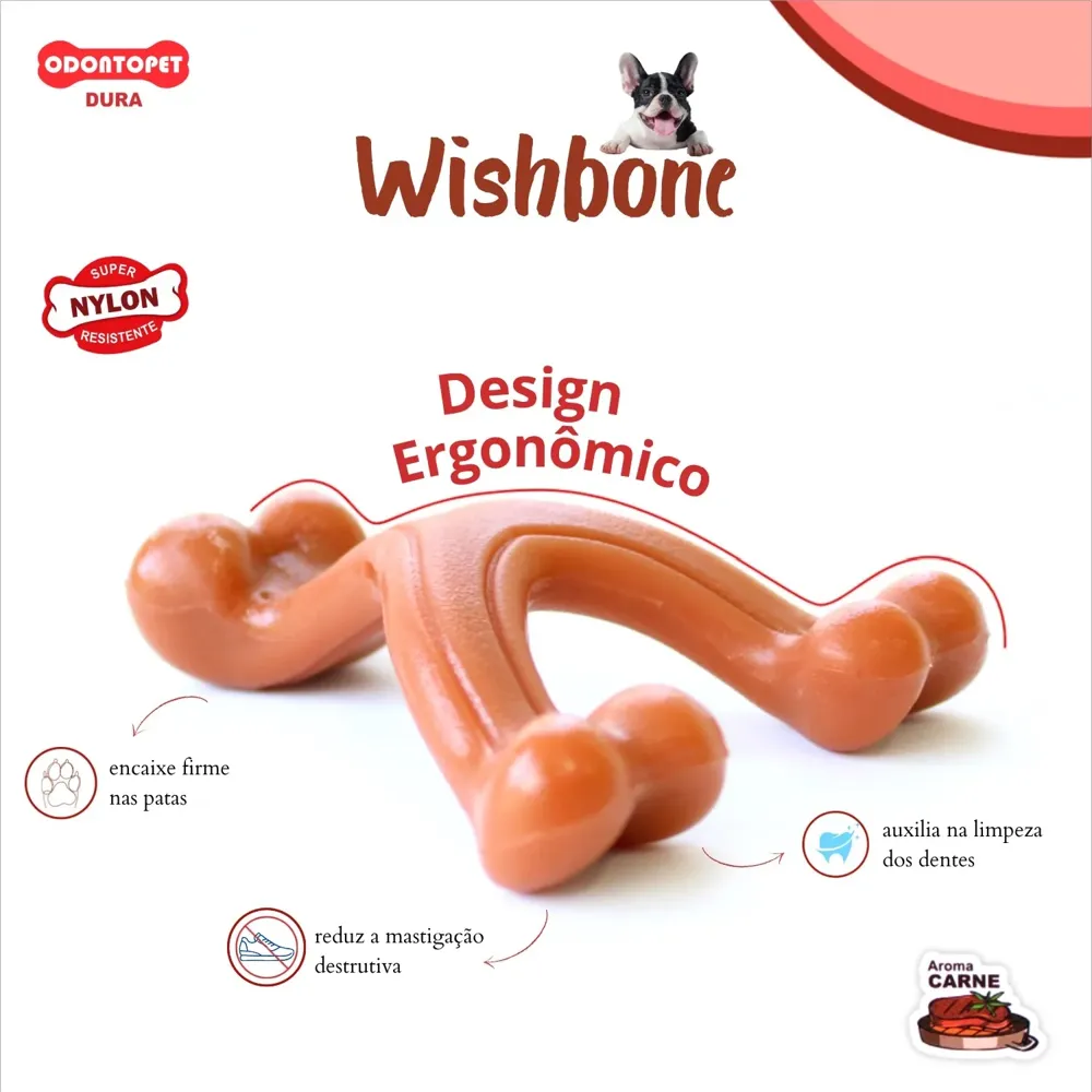 Brinquedo Mordedor Osso Wishbone Odontopet — foto 4