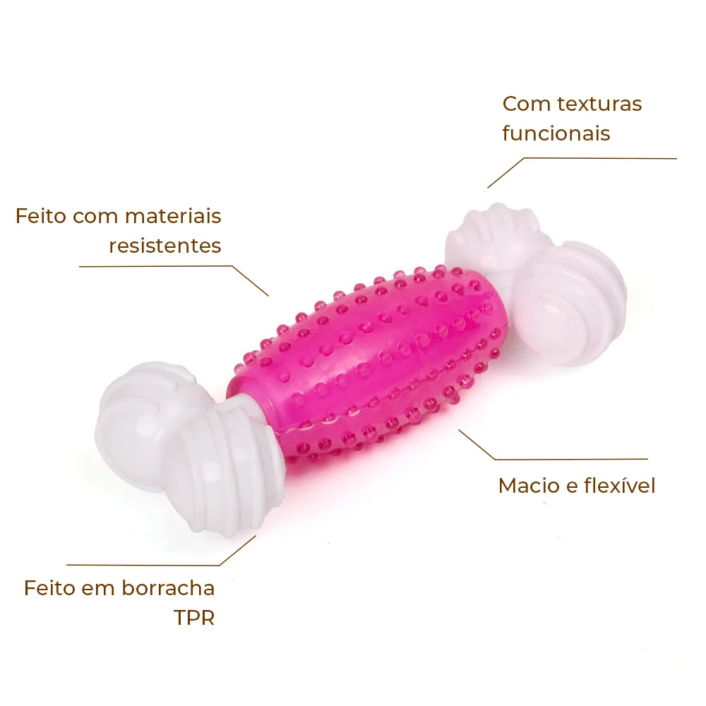Brinquedo Mordedor Ossinho Flicks Pink — foto 2