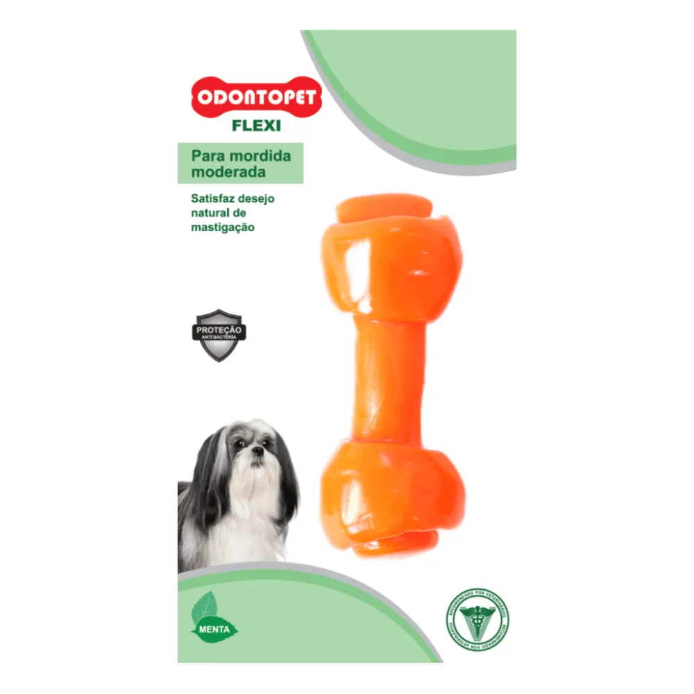 Brinquedo Osso Flexi Bone Laranja Odontopet — foto 4