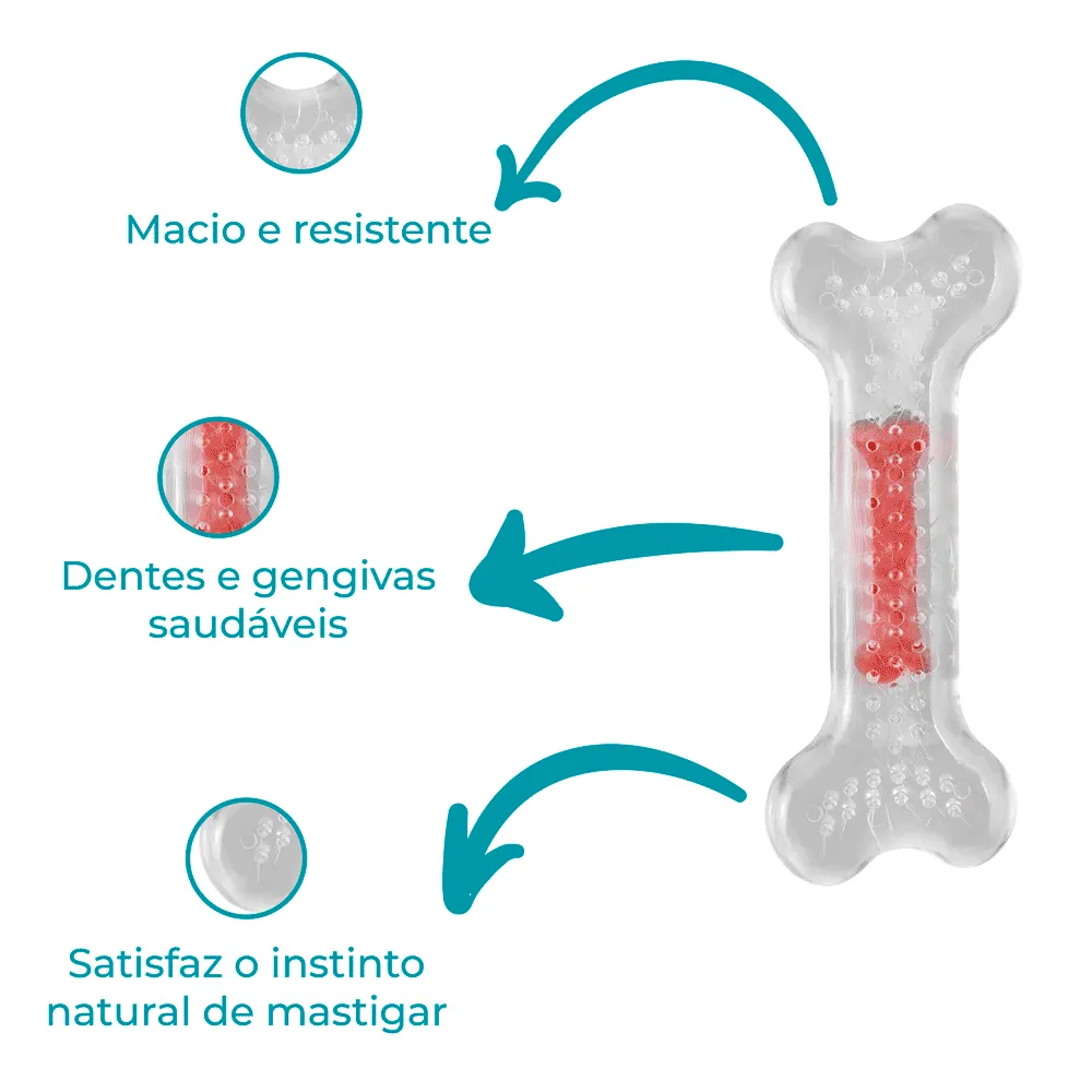 Brinquedo Osso Silicone Boninho Carne Jambo — foto 2