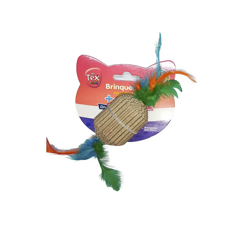 Brinquedo Papelão com Penas Tex Pets