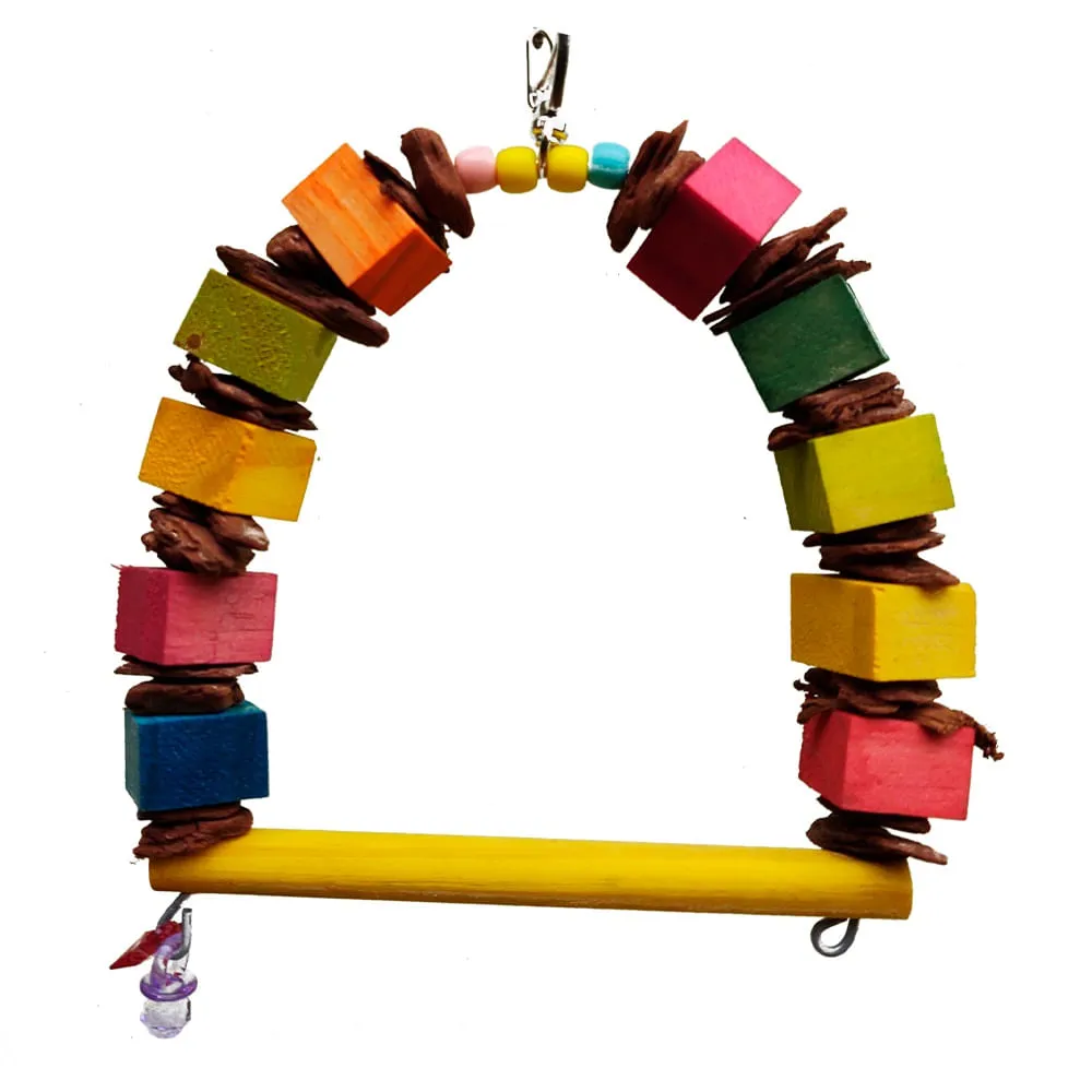 Brinquedo para Aves Arco de Pinus e Casca Colorida Real Brinquedos Pet — foto 2