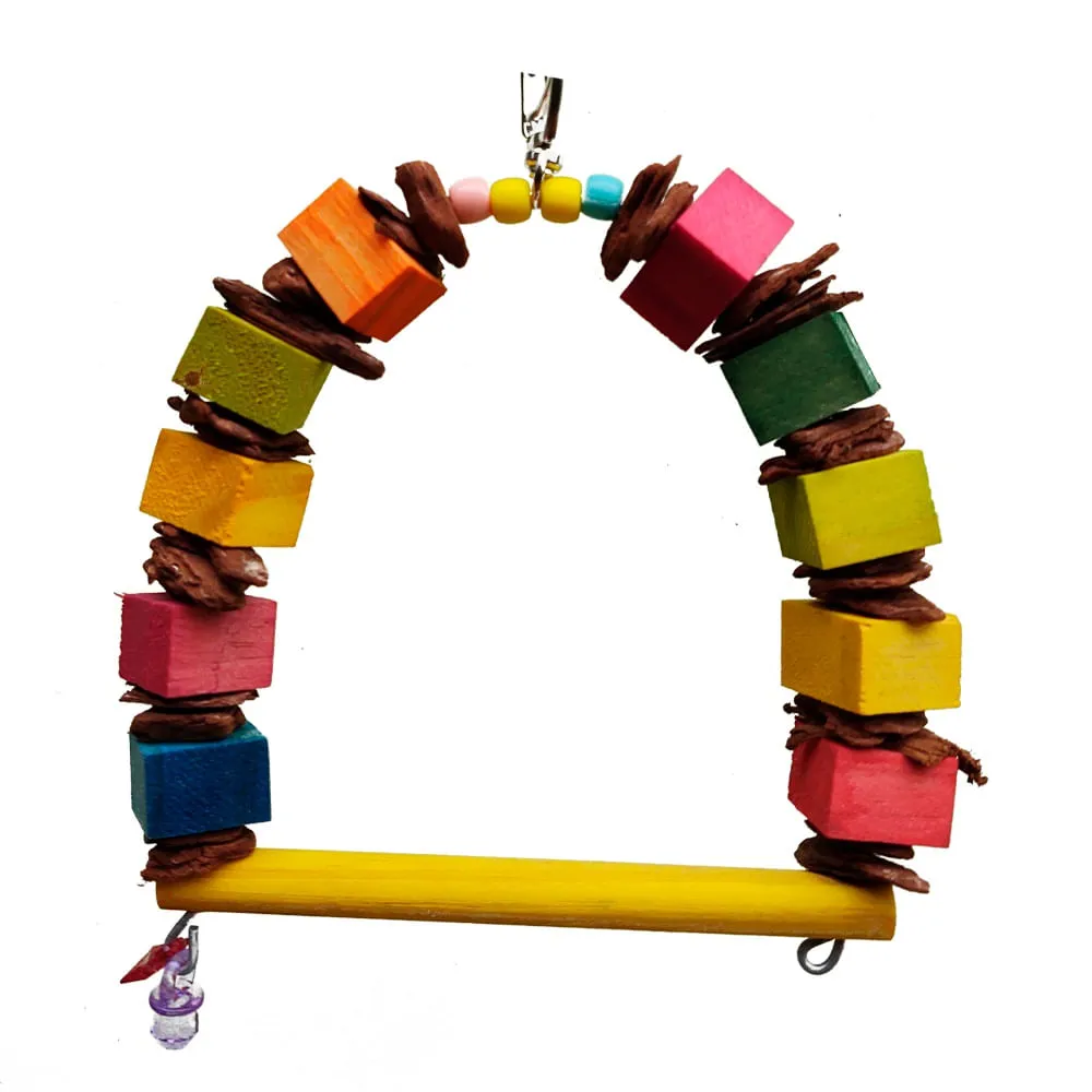 Brinquedo para Aves Arco de Pinus e Casca Colorida Real Brinquedos Pet — foto 3