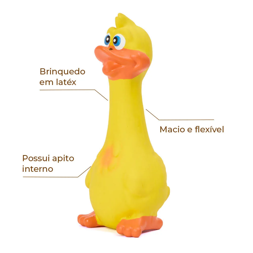 Brinquedo Pato Látex Flicks Amarelo — foto 2