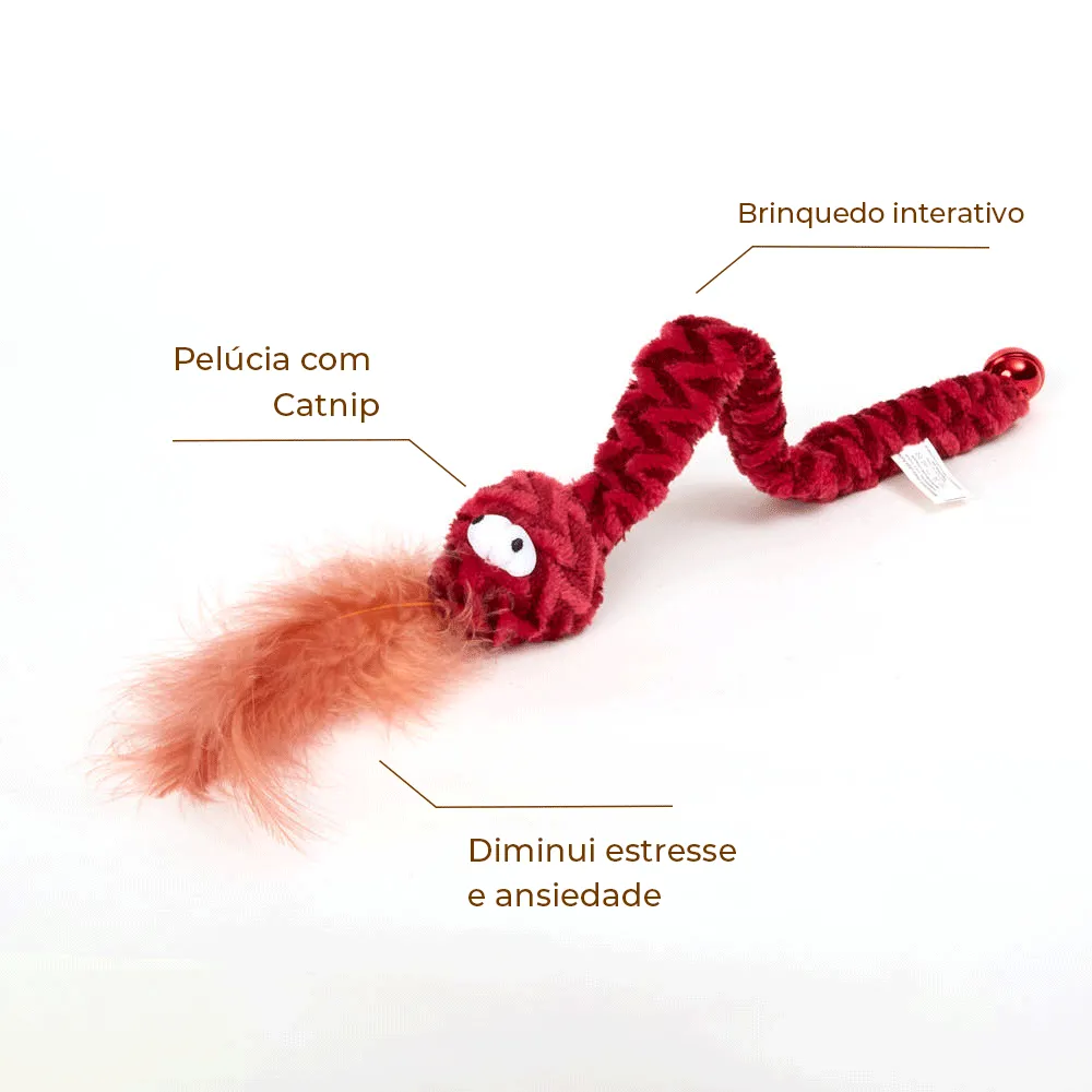 Brinquedo Pelúcia Cobra com Catnip Flicks — foto 2