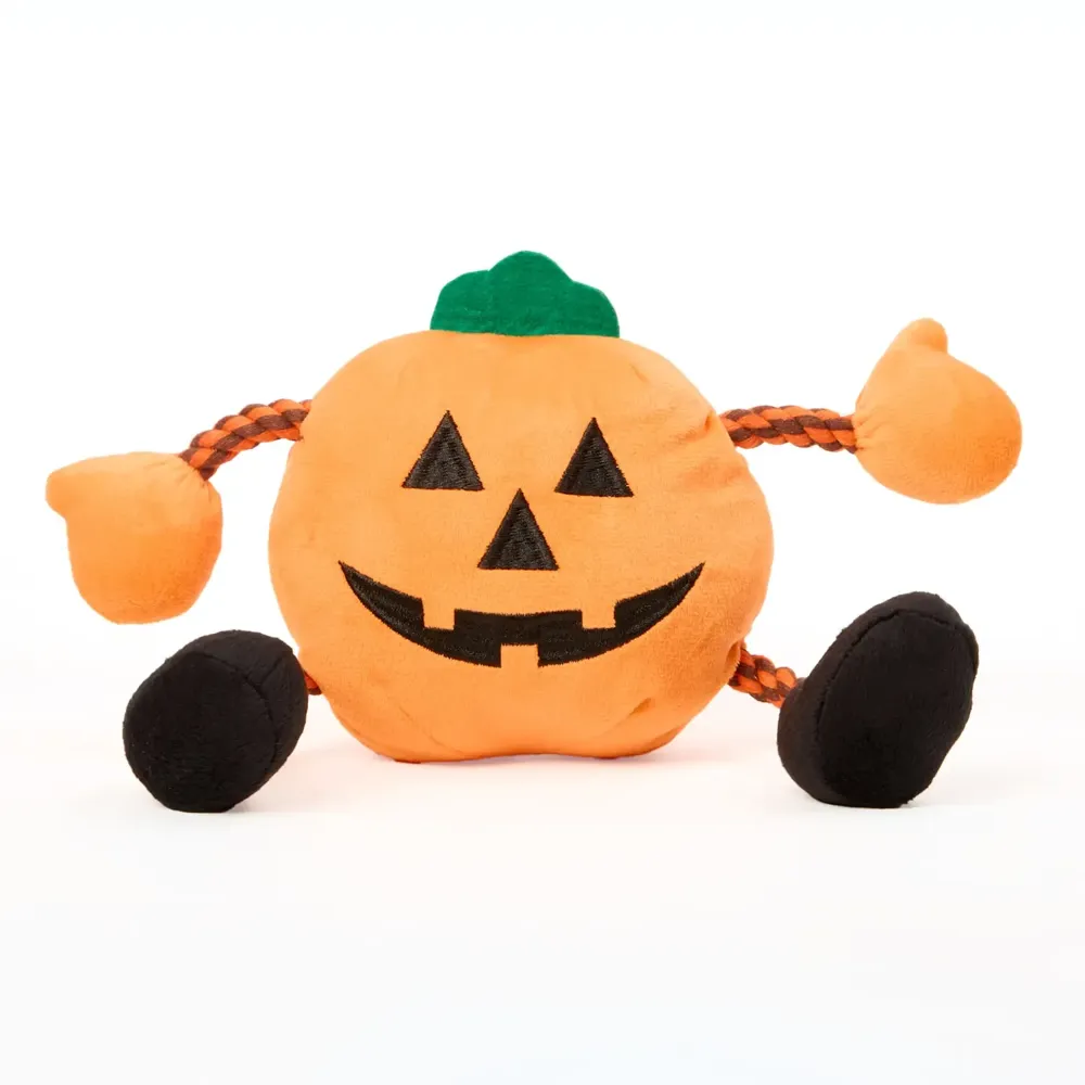 Brinquedo Pelúcia Halloween Abóbora com Corda Savana