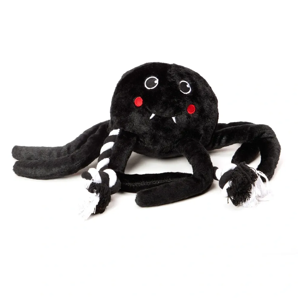 Brinquedo Pelúcia Halloween Aranha com Corda Savana