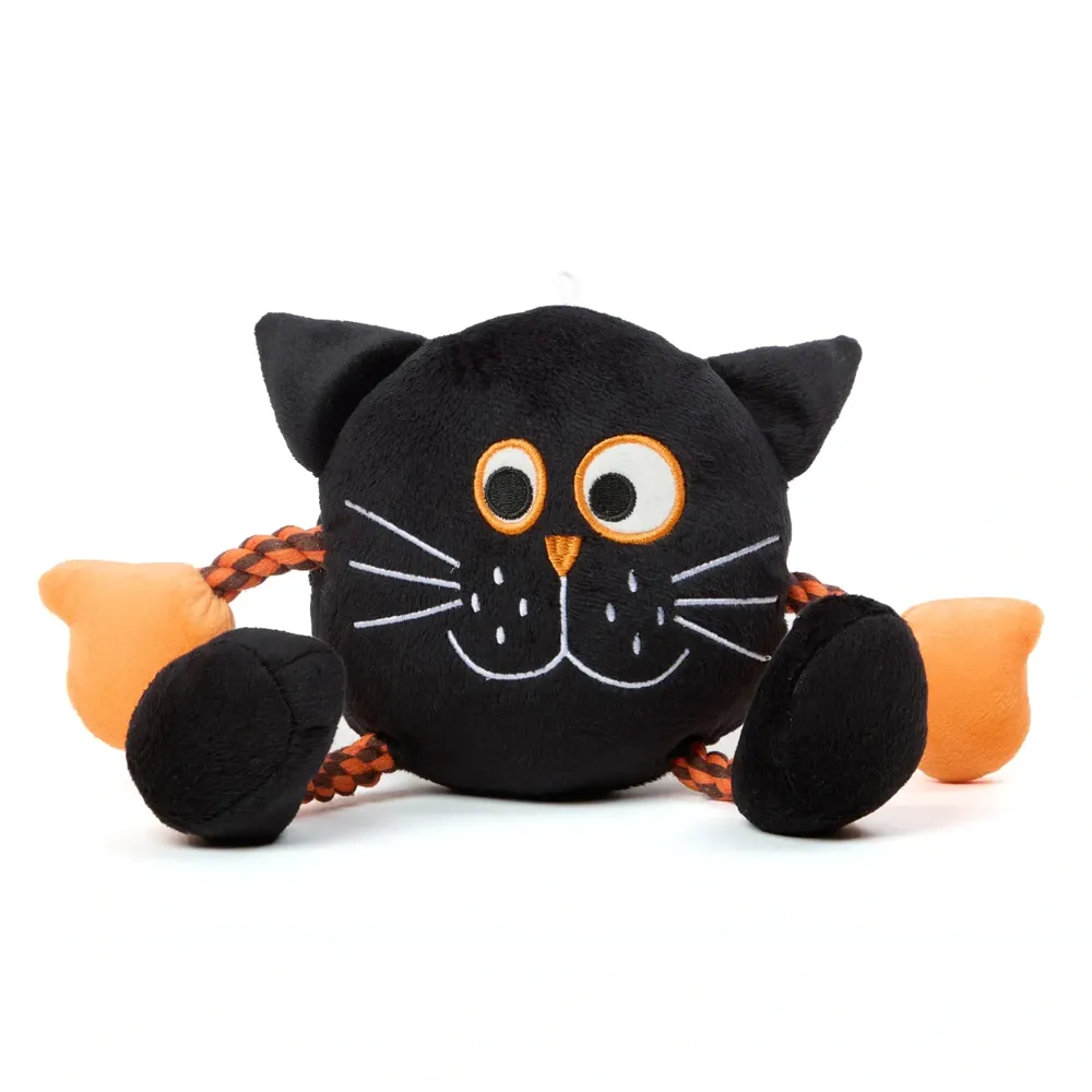 Brinquedo Pelúcia Halloween Gato com Corda Savana