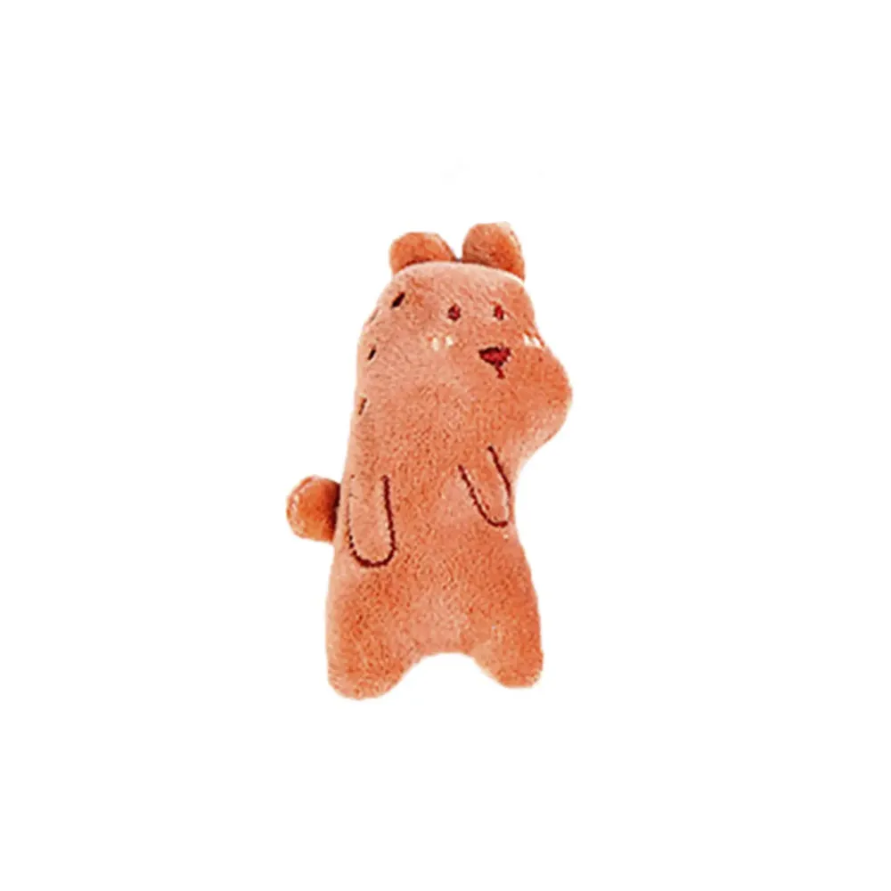 Brinquedo Pelúcia Mini Zoo Castor com Catnip Tex Pets Marrom