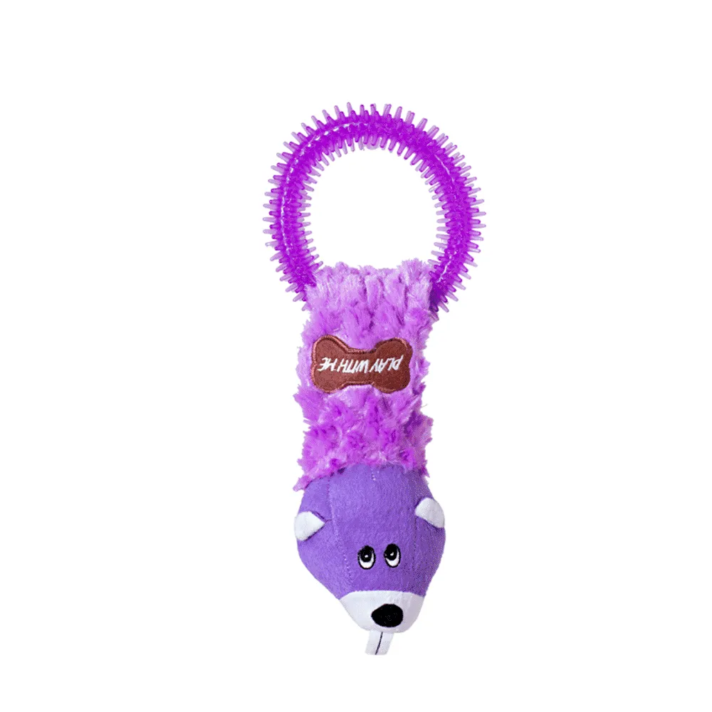 Brinquedo Pelúcia Mordedor Esquilo Roxo Savana