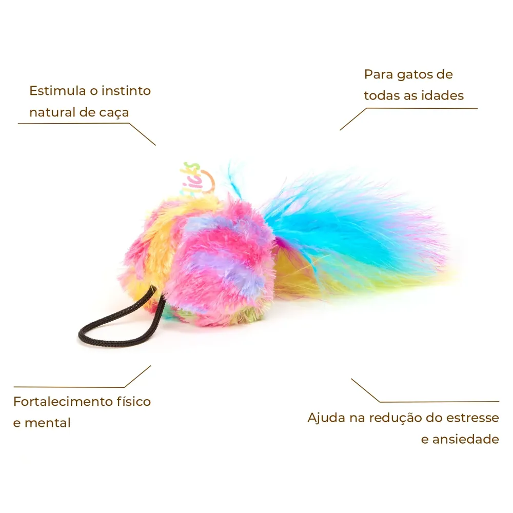 Brinquedo Pelúcia para Gatos Bola Rosa Flicks — foto 2