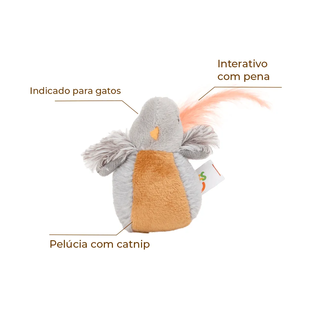 Brinquedo Pelúcia Pássaro com Catnip Flicks — foto 2