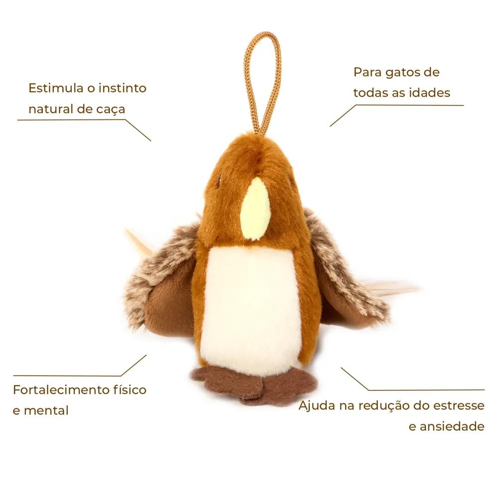 Brinquedo Pelúcia Pássaro Marrom Flicks — foto 2