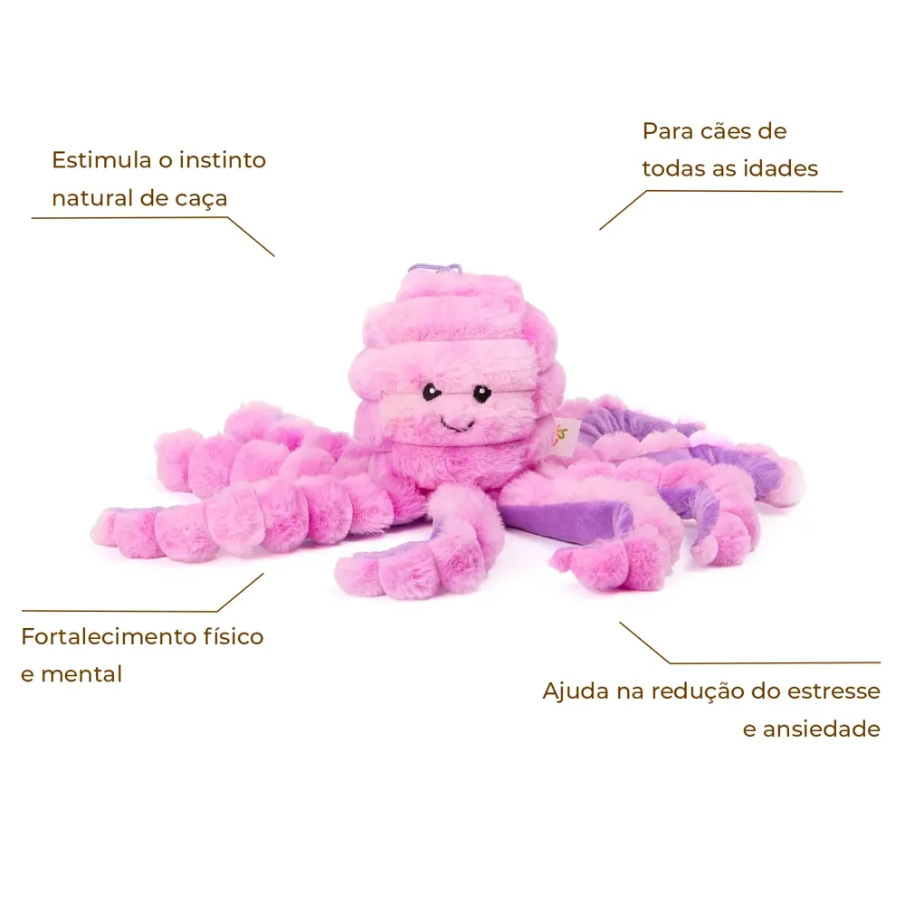 Brinquedo Pelúcia Polvo Roxo Flicks — foto 2