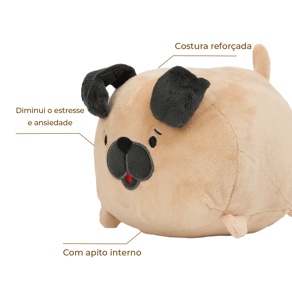 Brinquedo Pelúcia Pug Coleção Raças Flicks — foto 2