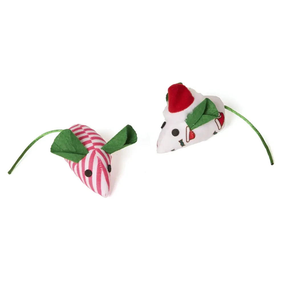 Brinquedo Ratinho de Natal Savana Pet 2 Unidades
