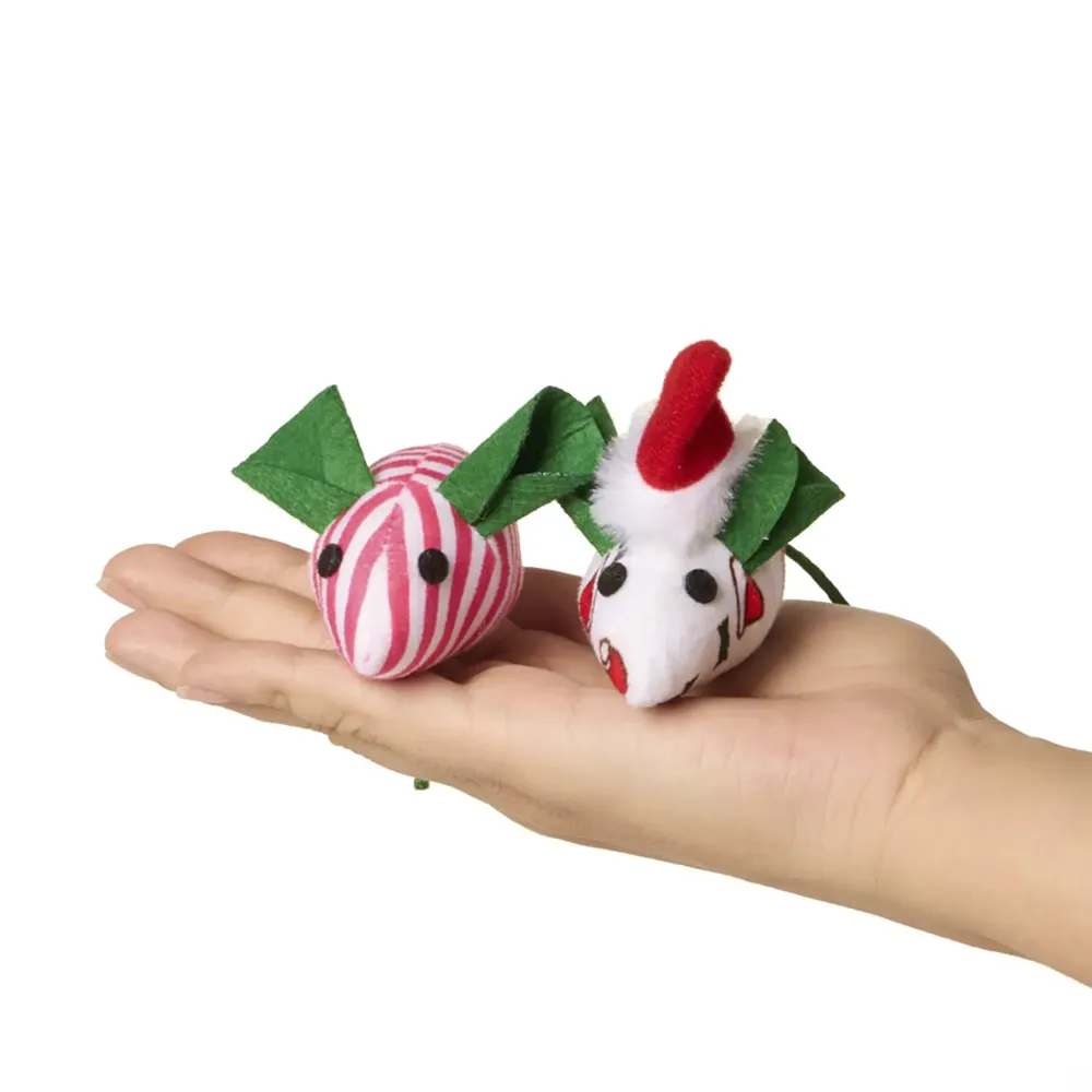 Brinquedo Ratinho de Natal Savana Pet 2 Unidades — foto 3