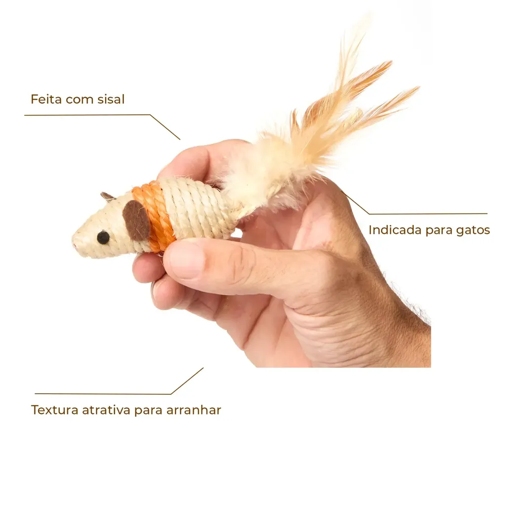 Brinquedo Ratinho de Sisal Flicks — foto 2