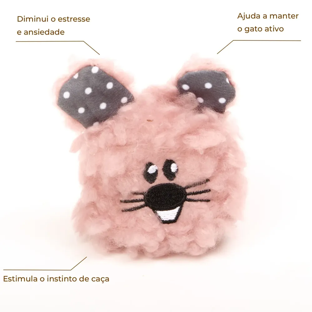 Brinquedo Ratinho Pelúcia Rosa Flicks — foto 2