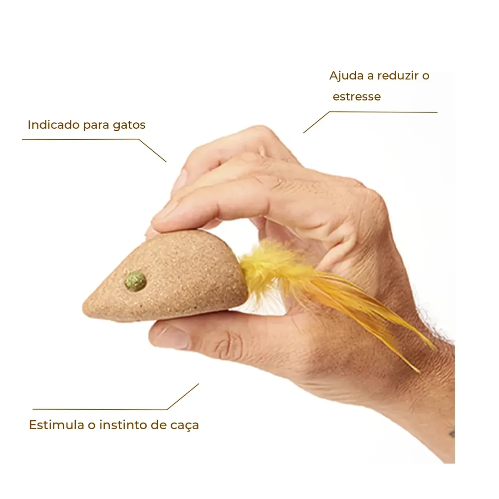 Brinquedo Rato com Catnip Flicks Amarelo — foto 2
