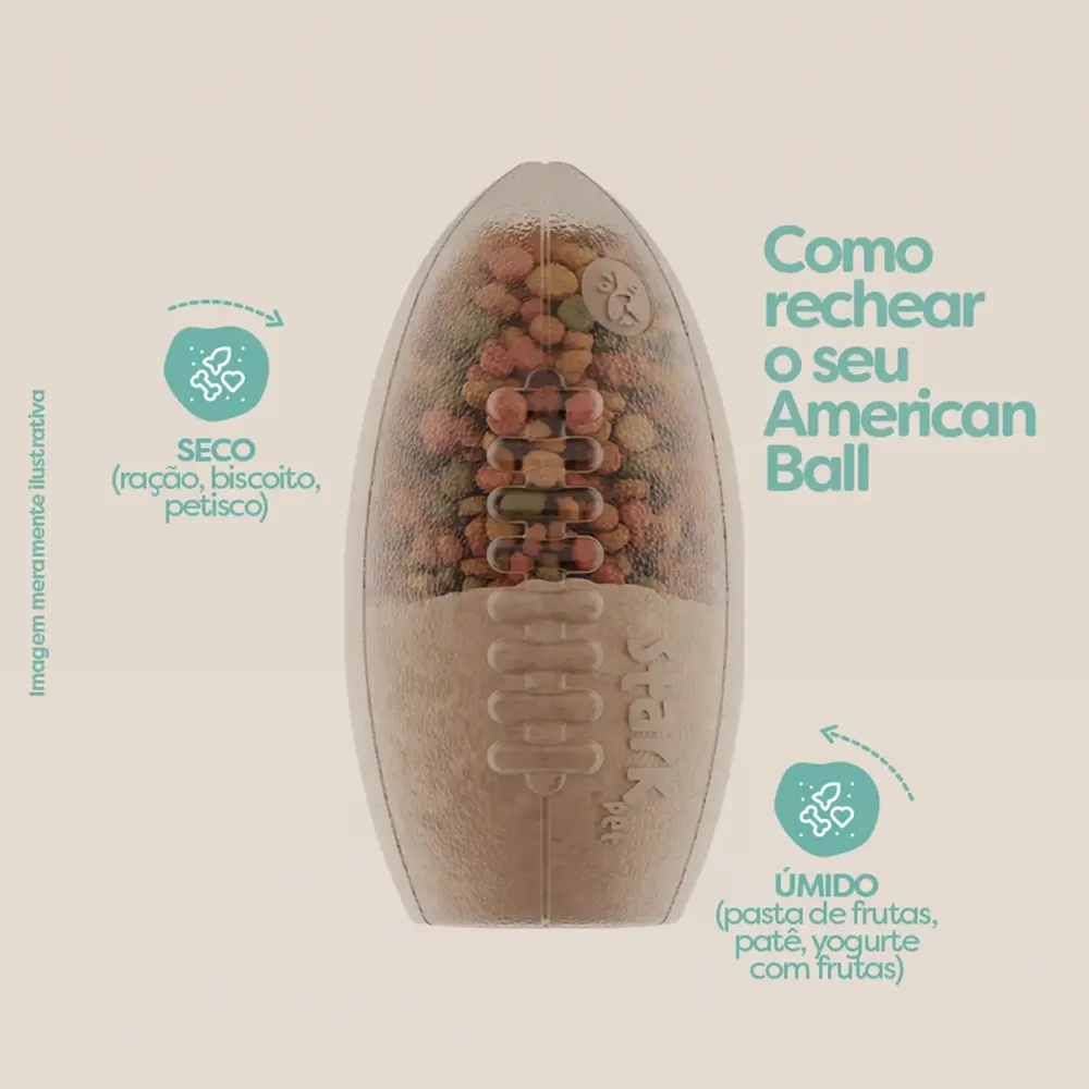 Brinquedo Recheável Bola Americana Stark Pet Cobre — foto 4