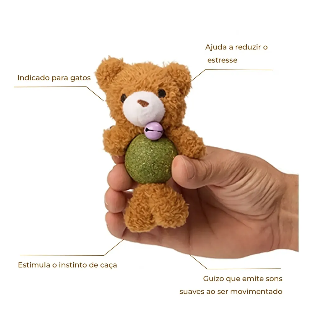 Brinquedo Urso de Pelúcia com Catnip Flicks — foto 2