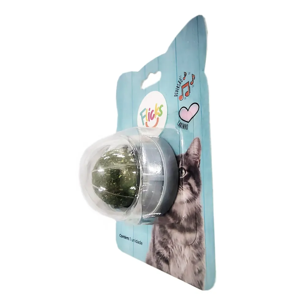 Brinquedo Wall Ball Catnip para Gatos Flicks Cinza — foto 2