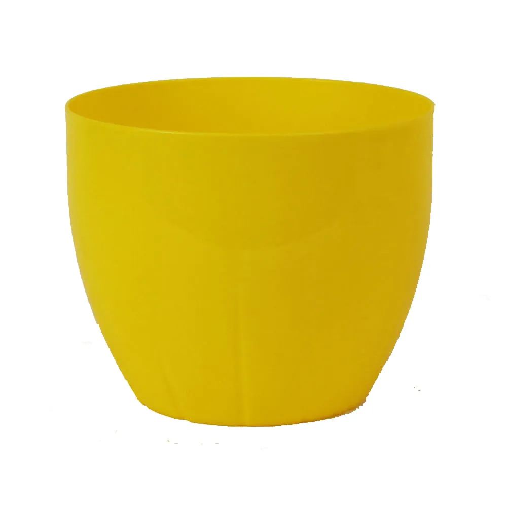 Cachepô Bojudo Plástico Amarelo