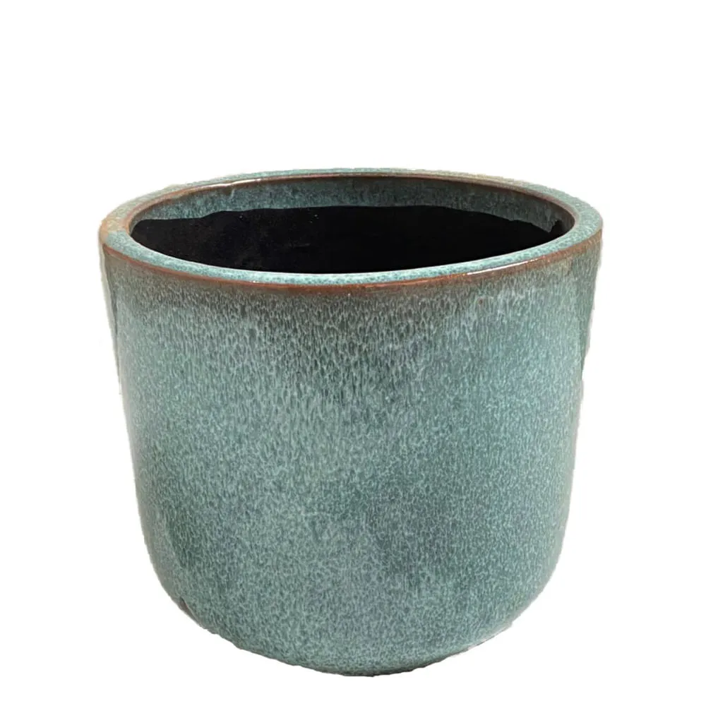 Cachepô Cerâmica Helena Verde Jade Vasos Tupã